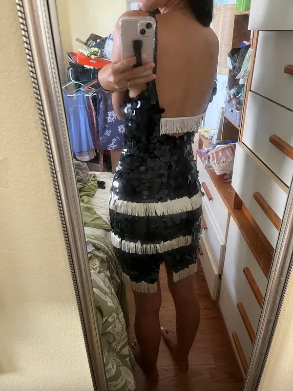 20s Style Flapper dress Black - Image 11