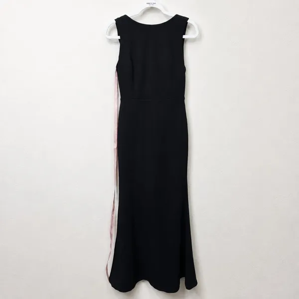 NEW Lulus Exquisite Refinement Black Backless Bow Ruffled Maxi Dress Small - Image 6