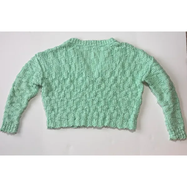Free People Josephine Cotton Pullover Sweater Large Frozen Melon c3315 Boho‎ - Image 2