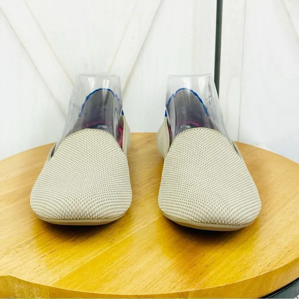 Rothy's The Loafer Linen Double Stich Slip‎ On Flats Shoe Tan 11 - Image 4