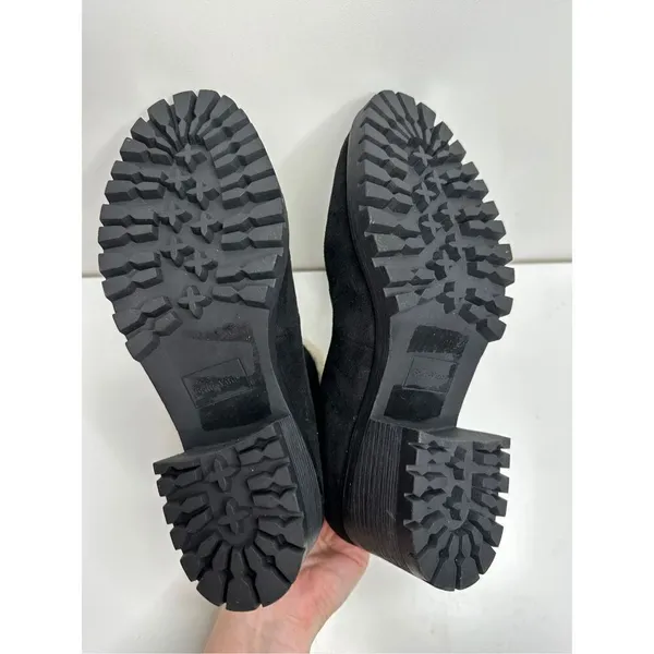 Bella Vita Cable Lug Black Booties Faux‎ Shearling Size 8.5 New - Image 11