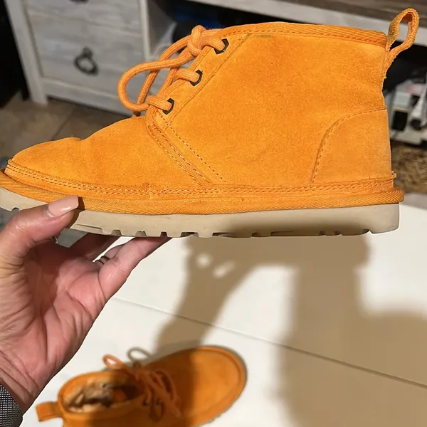 UGG NEUMEL ANKLE BOOTS SUEDE COLIFORNIA POPPY WOMEN 5 orange - Image 5