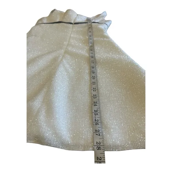 Amelia Couture White Sparkling Knee Length Formal‎ Gown Cocktail Dress Size 12 - Image 8
