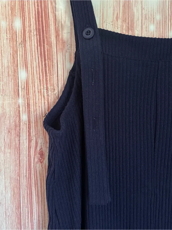 Halara Navy Blue Corduroy Overalls Jumpsuit Size XS NWT - Image 5