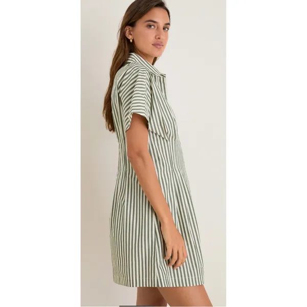 Tuckernuck Green White Stripe Jardin Stripe Cotton Poplin Mini Calli Resort SZS - Image 8