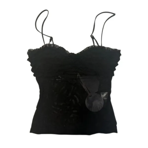 MORE TO COME Carmine Cami Top in Black, Size S - Image 4