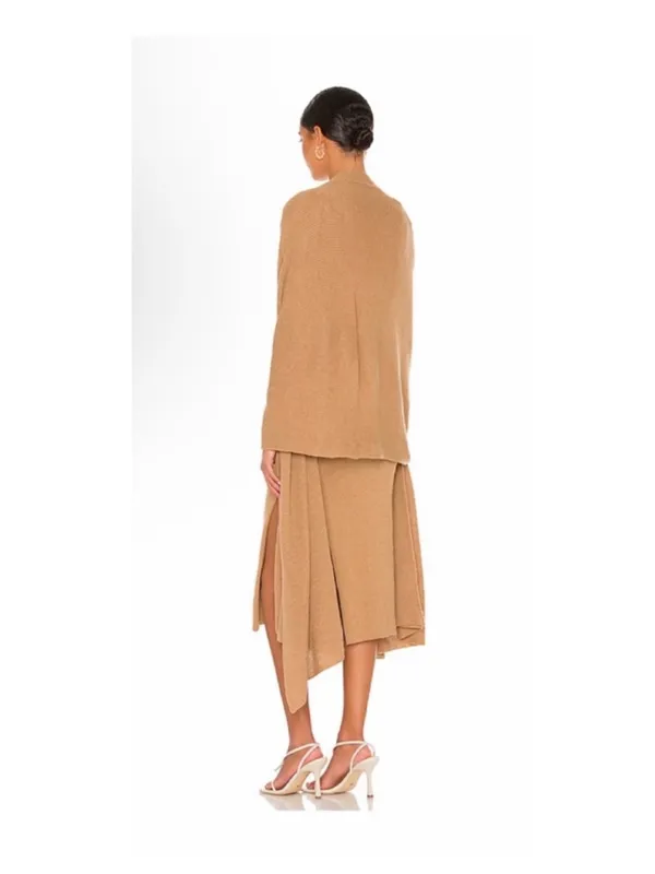 NWT Revolve x LPA Salmah Dress in Camel Tan *Shawl has a Flaw - Image 5