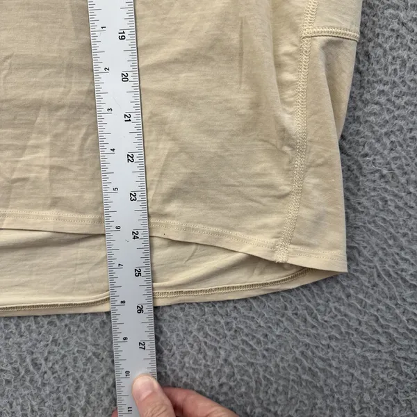 Lululemon Back In Action Short Sleeve Shirt Pale Linen Athleisure Women's 8 - Image 7