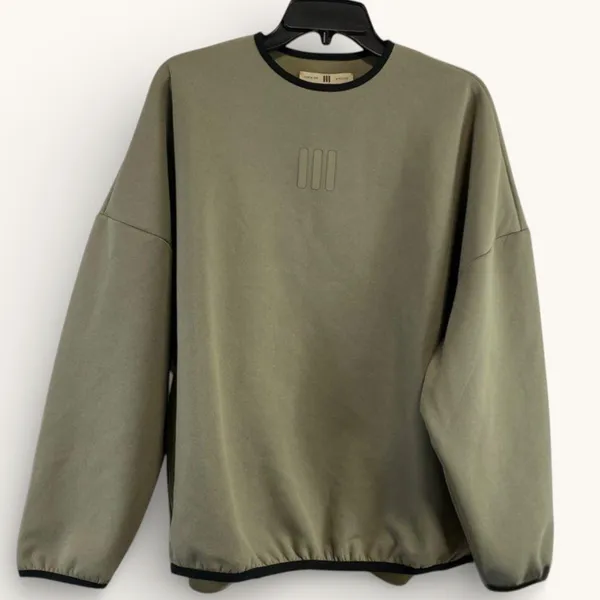 adidas‎ Fear of God Athletics Crewneck XXS Clay Suede Fleece Oversized Pullover - Image 3