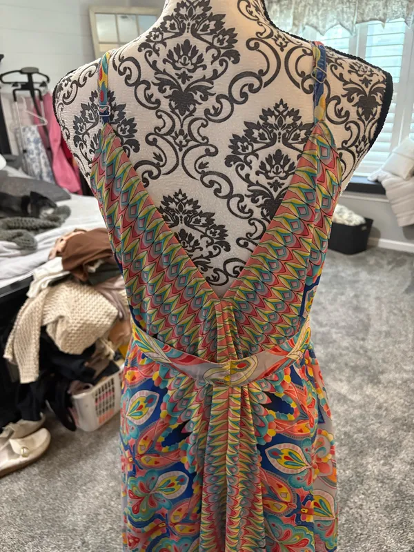 OSFM NWOT spaghetti strap printed dress Multiple - Image 6