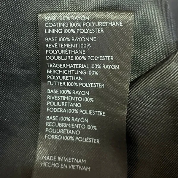 Urban Outfitters Black Faux Vegan Leather Button Up Long Coat Rain Jacket Sz S - Image 5