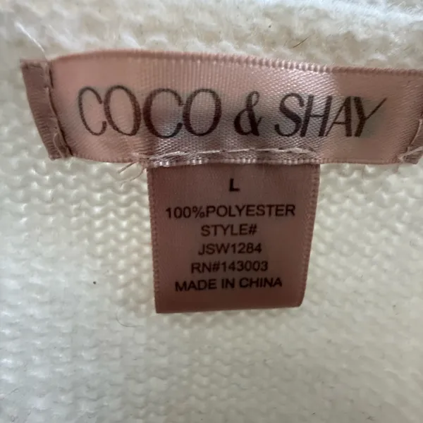 Coco & Shay 3D Puffy Flower Cardigan Size Large - Image 5