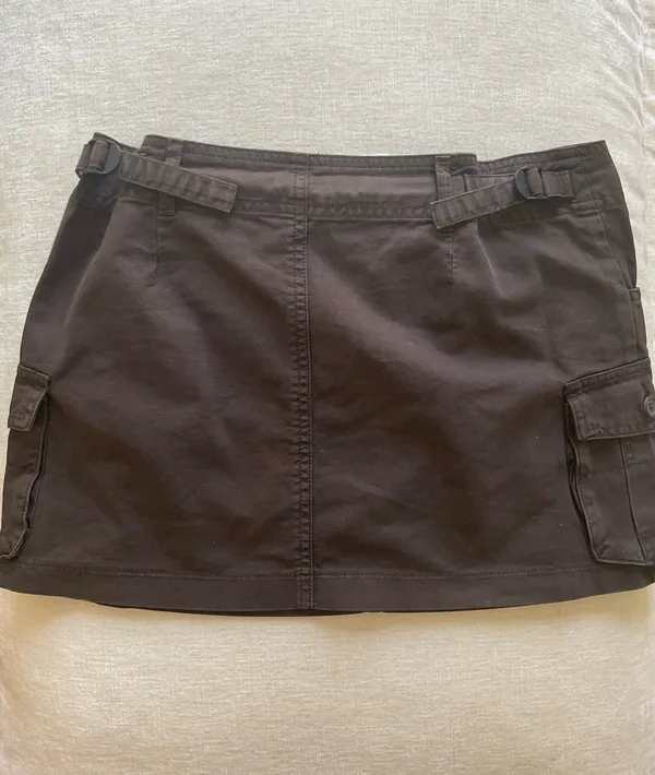 John Galt Brown Cargo Mini Skirt - Image 6