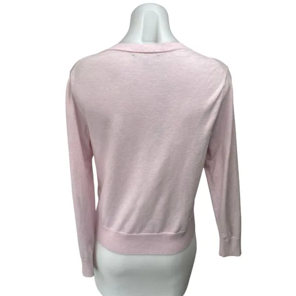 Banana Republic Pink Long Sleeve Button Down Stretch Cardigan Sweater Top Size S - Image 2