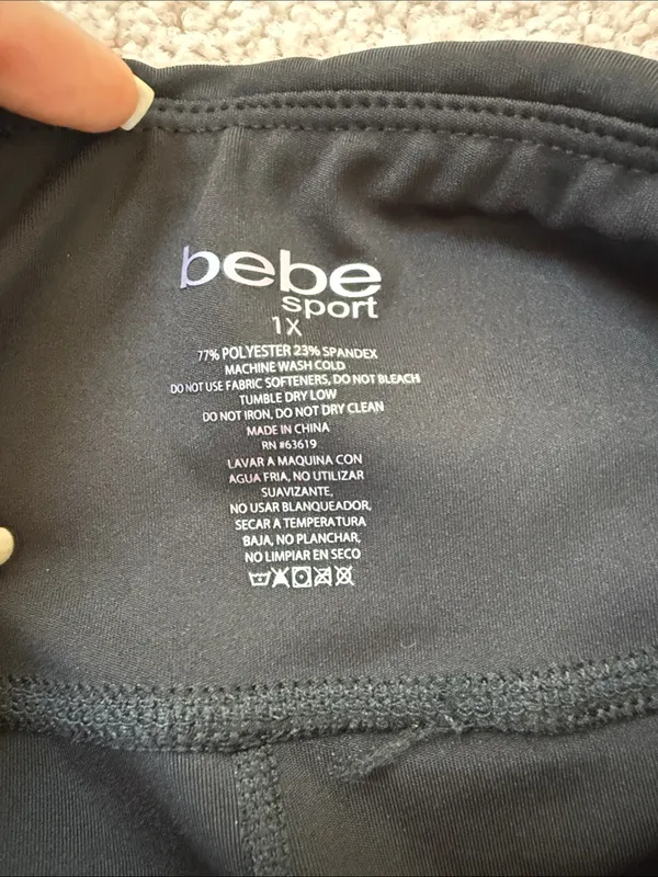 Bebe Athletic Capri Leggings with Side Stripe - Image 4