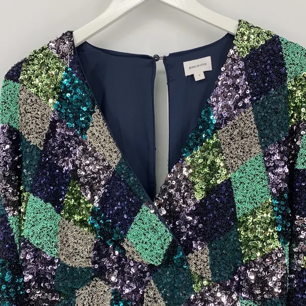 Revolve Song of Style Dolman Sleeve Sequin Mini Dress - Image 7