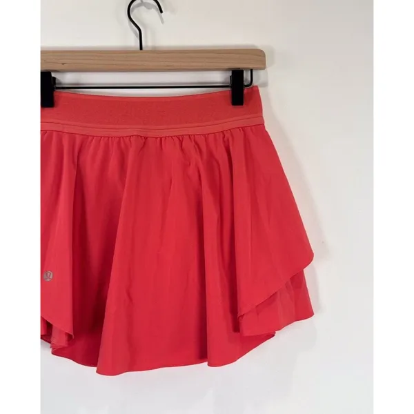 Lululemon Womens Skort Red Court Rival Swift High Rise Mini Skirt Lined Size 6 - Image 8