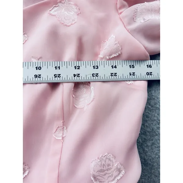 Vintage Womens Dance Dress Prairie Western Cottagecore Bubblegum Pink Ruffles - Image 9