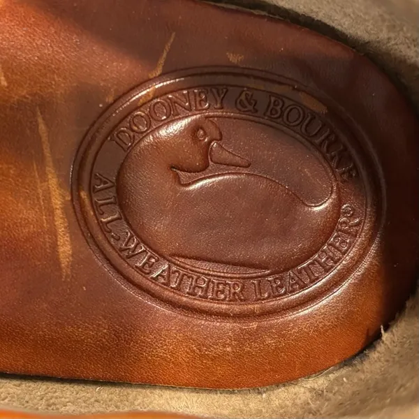 Dooney & Bourke Vintage Leather Boat Shoes Gray Brown Loafers Preppy Size 8 - Image 10