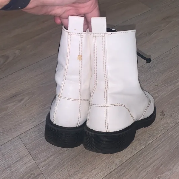 Time and Tru Combat Boots White Lug Boots - Image 5