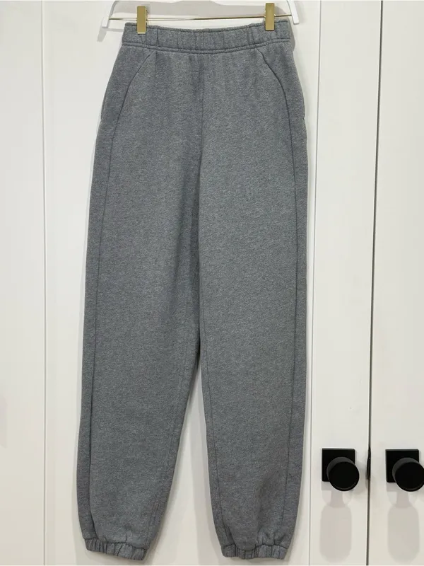 Lululemon Scuba Mid-Rise Oversized Jogger Regular XXS Heathered Medium Grey Cozy - Image 6