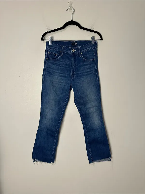 Mother The Insider Crop Step Fray Jeans Women’s Sz 27 - Image 2