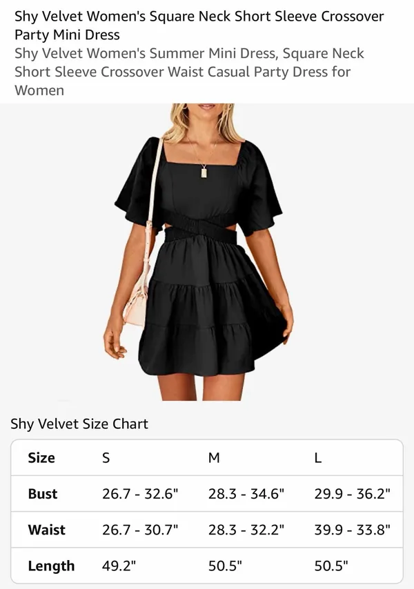 Shy Velvet Open Sides/Back Dress - Black Size S - Image 6