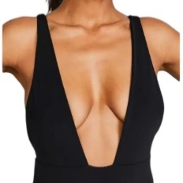 Mara Hoffman Women's Standard Audrey Black Deep V One Piece Swimsuit Size XL - Image 5
