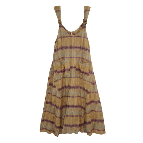 FREE PEOPLE Harper Striped Maxi Tank A-Line Swing Dress Women's Size Small - Image 4