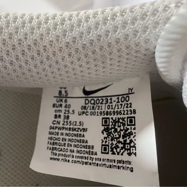 Nike NEW Women's Air Force 1 ‘07 SE Pearl White Shoe Size 8.5 #B1454 - Image 10