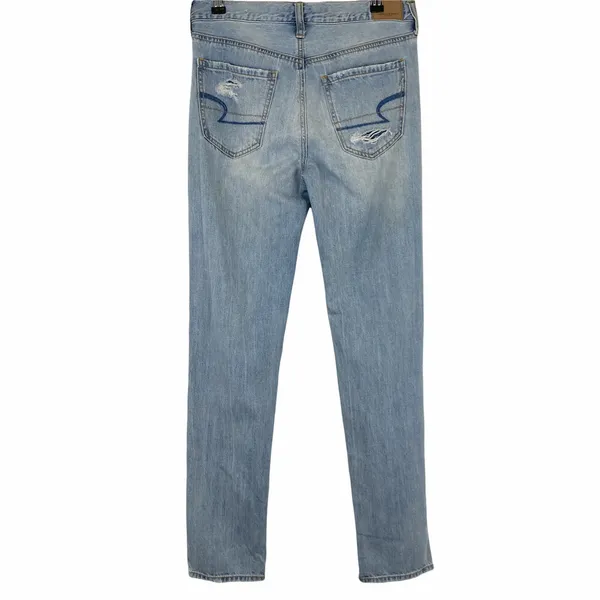 American Eagle Distressed Vintage Hi-Rise Skinny Jeans Size 4 X-Long - Image 3