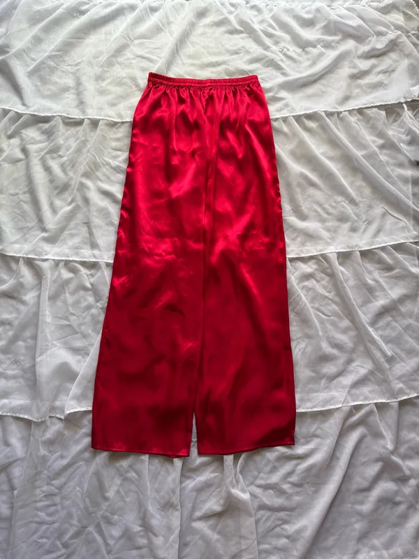 Victoria’s Secret Vintage Gold Label red Satin Pajama Pants - Image 6