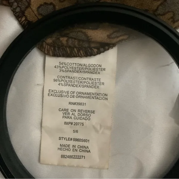 XOXO Brown Cowl Neck Cheetah Print Dress 5/6 Mobwife Coquette Girl Retrogirl Y2K - Image 9