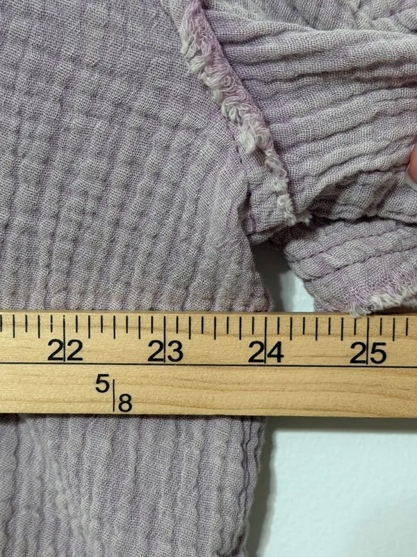 POL Gauze Purple Boho Top Size Small Cropped Oversized Cotton Beach - Image 7