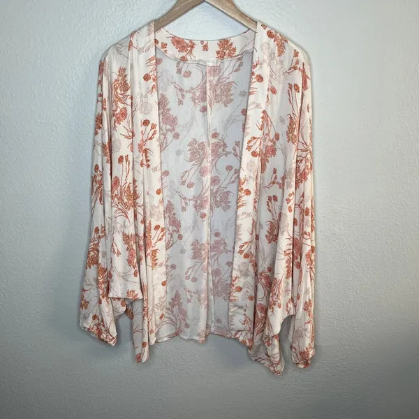 Altard State Womens Boho Floral Open Front Kimono Cardigan Size Large - Image 10