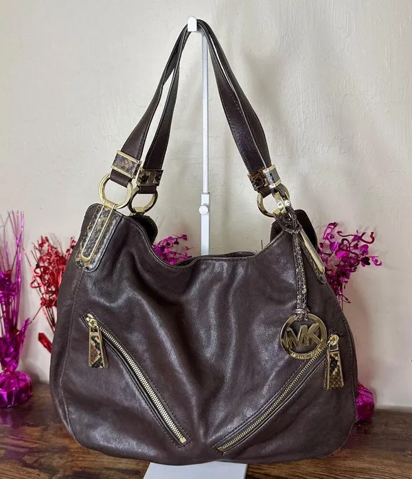 MICHAEL KORS Brown Matilda Shoulder Tote - Image 11