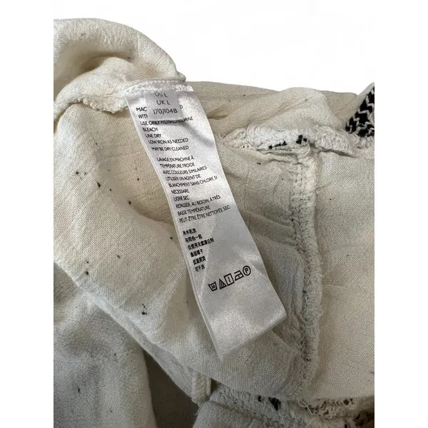 FREE PEOPLE L CYPRUS AVENUE Ivory Peasant Top Balloon Sleeve Embroidered Blouse - Image 7