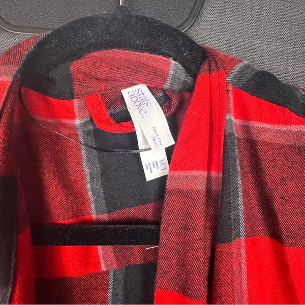 Stars‎ Above Red and Black Plaid Robe - Image 3