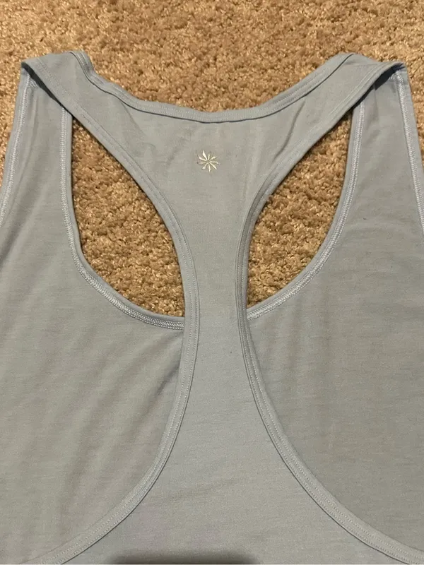 Athleta Light Blue Racerback Tank Top - Image 3