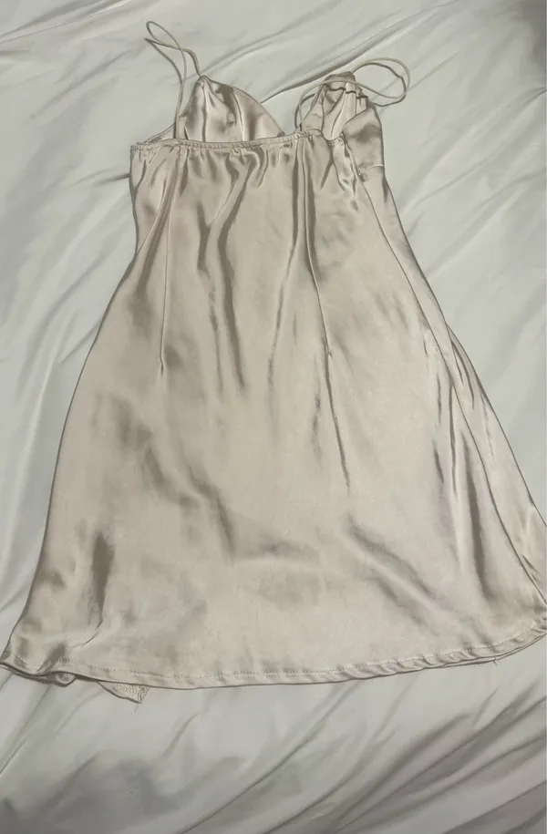 Princess Polly Mini Dress Champagne - Image 2
