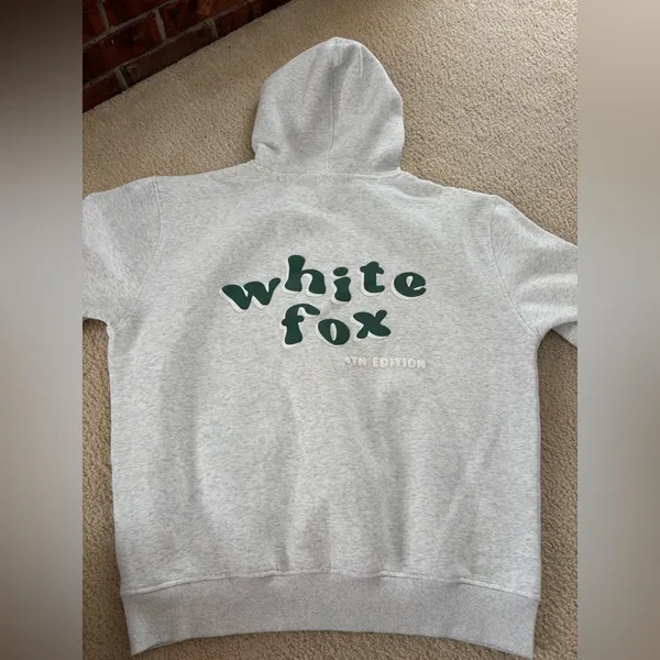 White Fox Boutique Grey Hoodie - Image 3