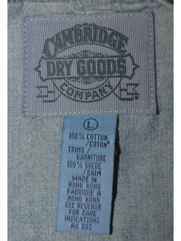 VTG Cambridge Dry Goods Western Denim Vest Womens L Embroidered Rodeo Cowgirl 90 - Image 11