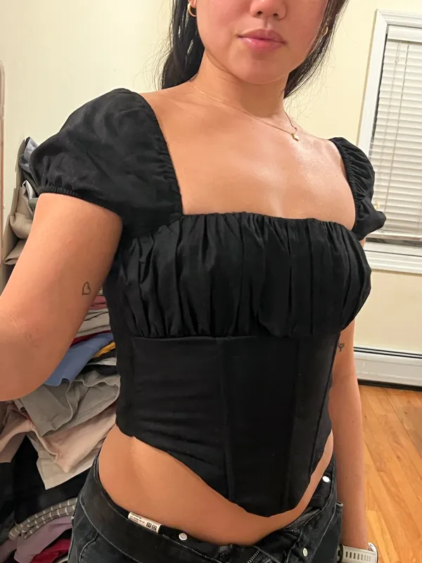 Glassons Black square neck corset - Image 4