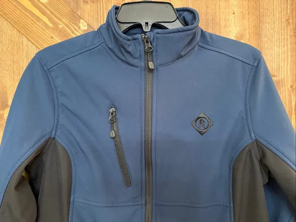 Clique Women’s Medium Blue Black Softshell Full Zip Jacket Outdoor (9222) - Image 3