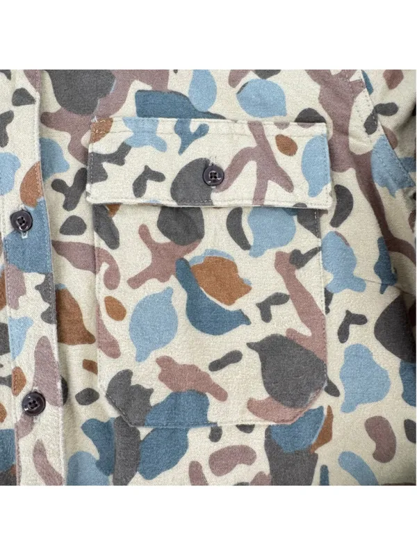 LL Bean Ladies Chamois Camo Tunic Shirt Signature Archive Series Cotton Flannel - Image 6
