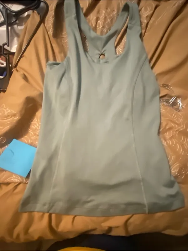 Women’s Sage Green Racerback Tank Top by Eddie Bauer - Image 3