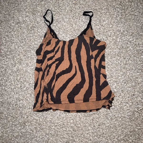 Stars Above Tiger Print V-Neck Pajama Camisole‎ Tank Top - Image 4