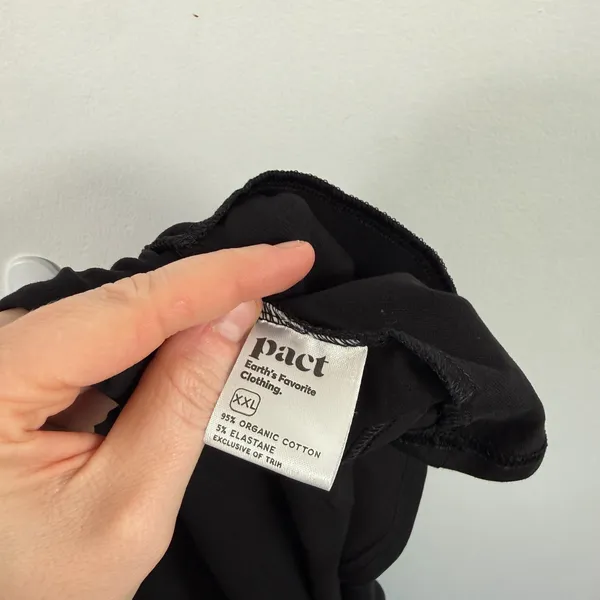 Pact Organic Cotton Black Mini Skirt Athleisure Minimalist Capsule Womens XXL - Image 6