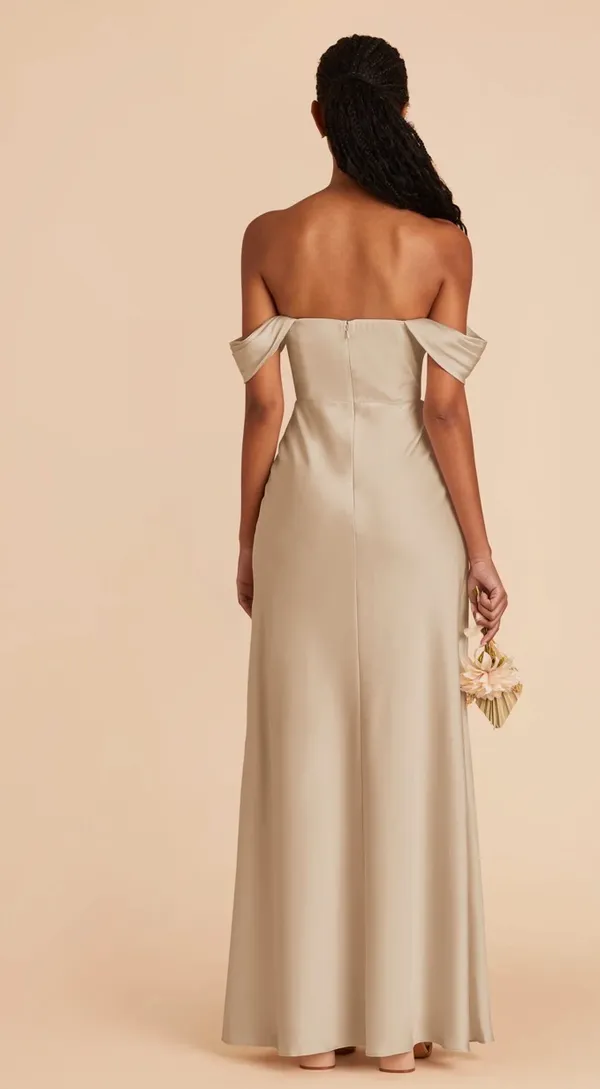 Birdy Grey Mia Off-Shoulder Champagne Dress - Image 4