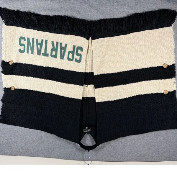 Gameday Couture Michigan State Spartans Knit Poncho Wrap M/L College Football - Image 3